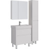 Шкаф зеркальный LEMARK UNIVERSAL 80х80 см 2-х дверный, цвет корпуса белый глянец LM80ZS-U