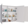 Шкаф зеркальный LEMARK UNIVERSAL 90х80 см 3-х дверный, цвет корпуса белый глянец LM90ZS-U
